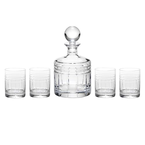 Vasos Reed and Barton, juego de barra Tempo, juego de 4, hechos de vidrio, capacidad de 12 onzas