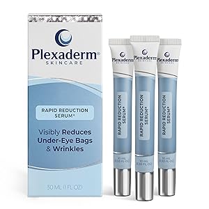 Suero para ojos de reducción rápida Plexaderm: reduce visiblemente las bolsas debajo de los ojos, las arrugas y