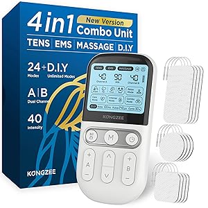 4 en 1 - Unidad D.I.Y y Tens y EMS y estimulador muscular de masaje, TENS de doble canal
