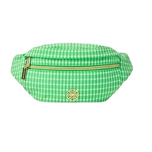 Lilly Pulitzer Glenna Riñonera Fauna Green Performance Gingham Talla única para Mujer