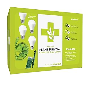Kit de luces de cultivo interior Miracle LED Plant Survival - 4 Absolute Daylight Plus Full