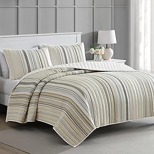 Martha Stewart - Juego de cama tamaño queen - 3 piezas, microfibra lavada suave