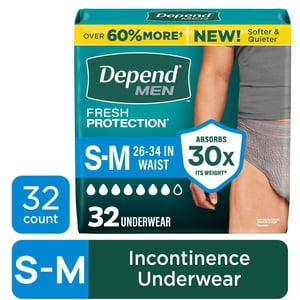 Depend FIT-FLEX Ropa interior para incontinencia para hombres, máxima absorbencia, desechable,