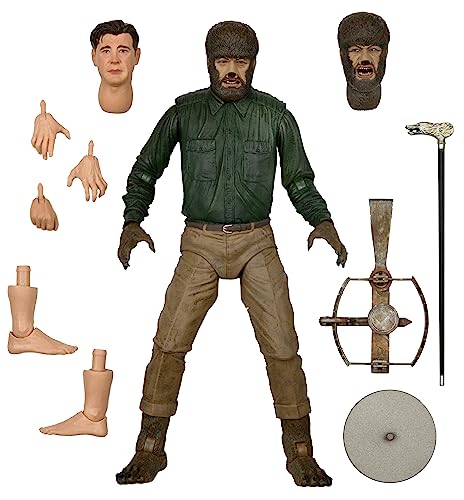 NECA: Figura de acción Universal Monsters Wolf Man Ultimate de 7"
