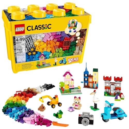 LEGO Classic Caja de Ladrillos Creativa Grande 10698 Set de Construcción, Solución de Almacenamiento de Juguetes f