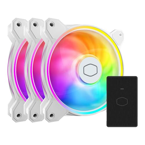 Cooler Master MasterFan MF120 Halo2 3 en 1 Blanco 120 mm ARGB Gen2 Ventilador para caja de PC 3 unidades
