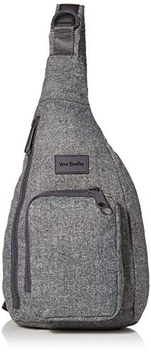 Vera Bradley Mochila pequeña reciclada Lighten Up Reactive para mujer, color gris calor