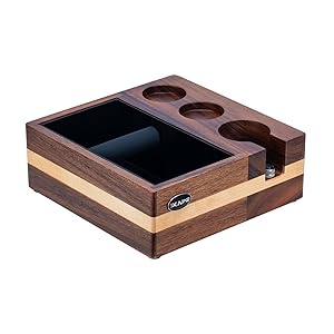 IKAPE Caja de golpe y estación de apisonamiento 4 en 1 para espresso, 54 mm, 51 mm, 53 mm, 54 mm, natural