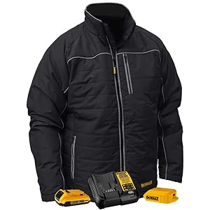 Dewalt DCHJ075D1-L Kit de chaqueta acolchada/calentada de iones de litio de 20 V MAX - Grande