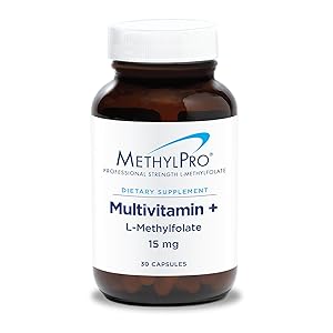 MmethylPro Multivitamin + L-Metilfolato 15 mg - Apoya una mentalidad saludable - Vit