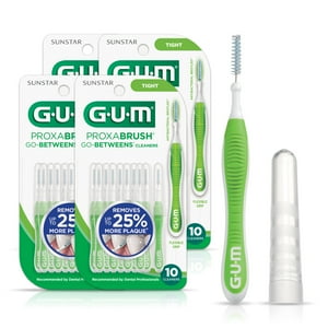 GUM Proxabrush Go-Betweens Cepillos interdentales anchos - Púas dentales de cerdas suaves