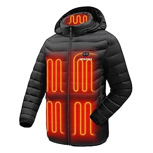 Venustas Chaqueta térmica unisex de doble control, abrigo térmico resistente al agua para mujer