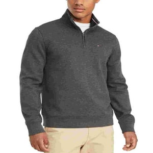 Tommy Hilfiger Bill 1/4 Zip Sudadera Gris Carbón Heather XL