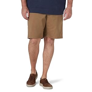 Lee Extreme Motion - Pantalón corto con parte delantera plana para hombre, color caqui, 32