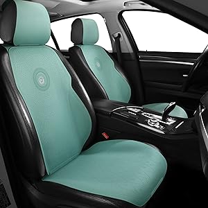 Tapha Funda universal para asiento de coche de piel de ante de lujo con reposacabezas, ultrafina