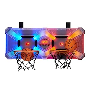 EastPoint Mini aro de baloncesto para interior, multicolor, paquete de 1, Scorin iluminado
