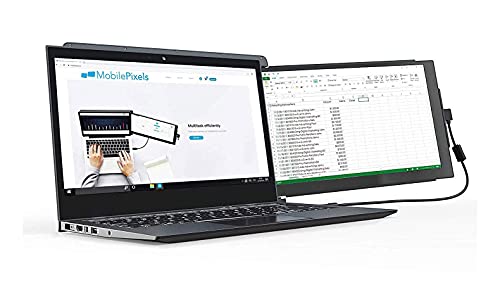 Monitor portátil acoplable de doble pantalla Mobile Pixels DUEX Pro con protección