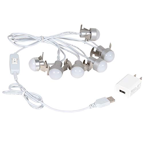 Department 56 Village Accessories Juego de accesorios de 6 luces LED USB, 108 pulgadas, blanco