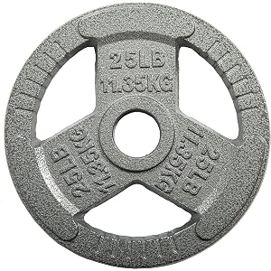 Placa de hierro HulkFit de 2 pulgadas para entrenamiento de fuerza, levantamiento de pesas y crossfit, Sin