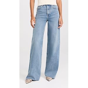 rag & bone Flexi Sofie - Vaqueros anchos de talle alto para mujer, Whitney, 26