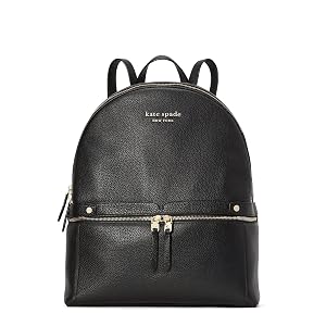 Kate Spade New York Day Pack Mochila mediana de cuero granulado Negro Talla única