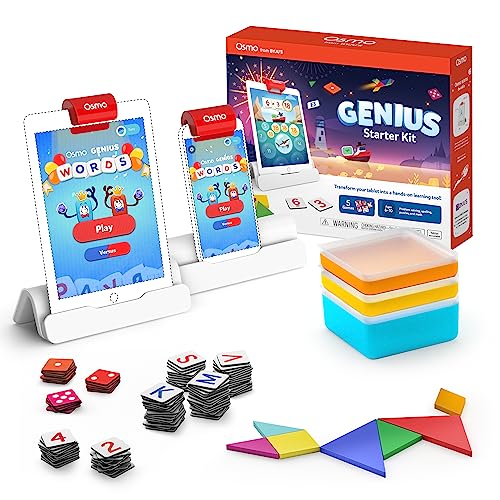Kit de inicio Osmo Genius para niños de 6 a 10 años | 5 juegos educativos de aprendizaje | iPad