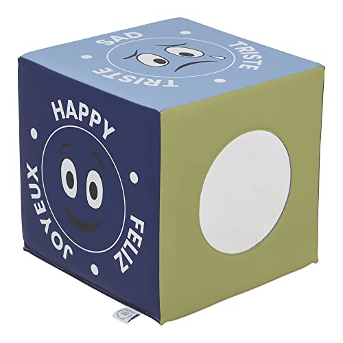 ECR4Kids SoftZone Cubo de actividad emocional trilingüe con espejo, juguete sensorial, oreja