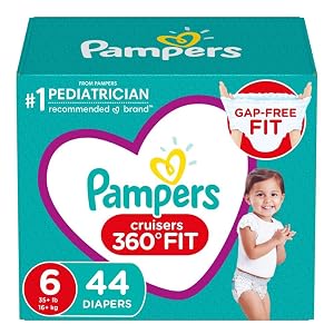Pampers Cruisers 360 Fit pañales tamaño 6, 44 unidades, súper