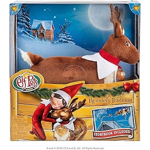 The Elf on the Shelf Pets: Un peluche tradicional de reno con libro de cuentos