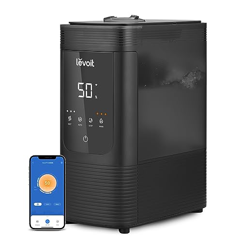 Humidificadores inteligentes de niebla cálida y fría Levoit 6L para el dormitorio del hogar, tiempo de ejecución de 60H y