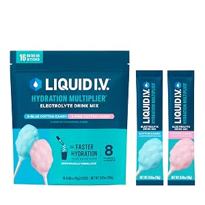 Multiplicador de hidratación líquida I.V.(R) - Algodón de azúcar | Bebida en polvo con electrolitos Mi