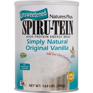 NaturesPlus SPIRU-TEIN Simply Natural, Vainilla original - 1.63 lb - Sin azúcar