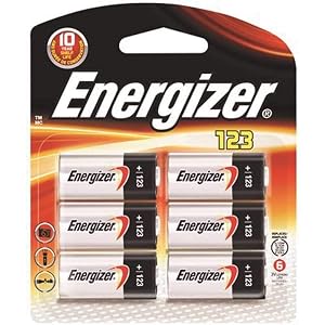 Batería de uso general de iones de litio Energizer EL123BP-6, 3 V,
