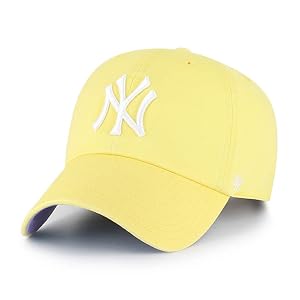 47 Gorra de béisbol New York Yankees Ballpark Clean Up Dad Hat, amarillo maíz, blanco,