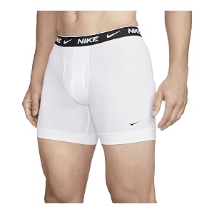 Calzoncillo bóxer elástico de algodón Nike Essential, paquete de 3 Dri-FIT, estampado Swoosh/gris frío/U