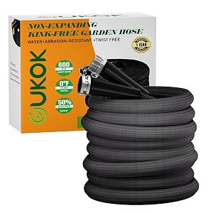 Manguera de jardín de 50 pies, manguera de agua sin expansión, ultra flexible, resistente a explosiones, Ki