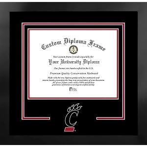 Campus Images NCAA Cincinnati Bearcats Diploma de espíritu unisex Manhattan Black Fra