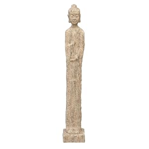 Deco 79 Estatua decorativa de Buda de polipiedra meditando para decoración del hogar con