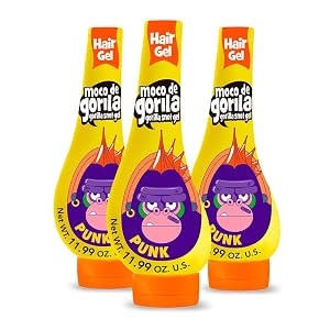 Gel para peinar el cabello Moco de Gorila Punk, se reactiva con agua, fijación duradera,