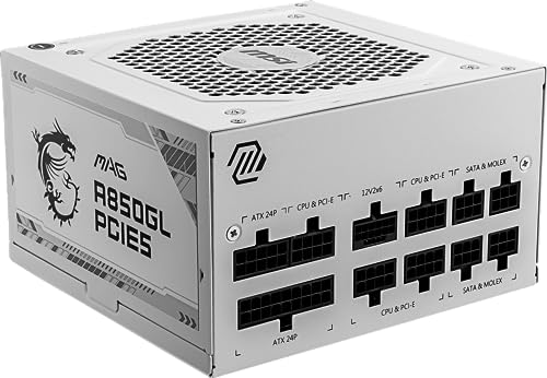 MSI MAG A850 GL PCIE5 BLANCO 80PLUS ORO ATX3.0/PCIE5.0 850W PC MAG A850GL PCIE5