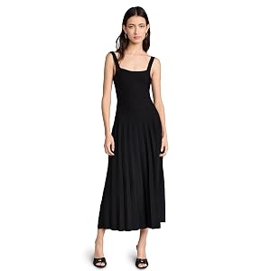STAUD Vestido Ellison para Mujer, Negro, XS