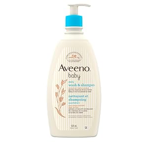 Aveeno Baby Daily Moisture Gel de baño y champú suave para bebé con extracto de avena, 2