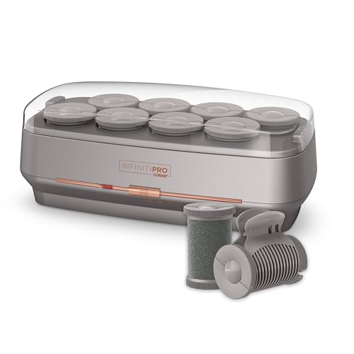 Rulos calientes flocados de cerámica INFINITIPRO BY CONAIR para cabello largo, mediano y todo tipo de cabello