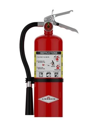 Amerex B500 5 lb ABC químico seco Clase A B C Extintor de incendios multiusos ingenio