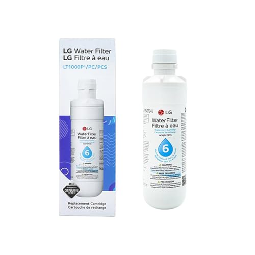 LG LT1000P - Filtro de agua de reemplazo para refrigerador con capacidad para 6 meses / 200 galones