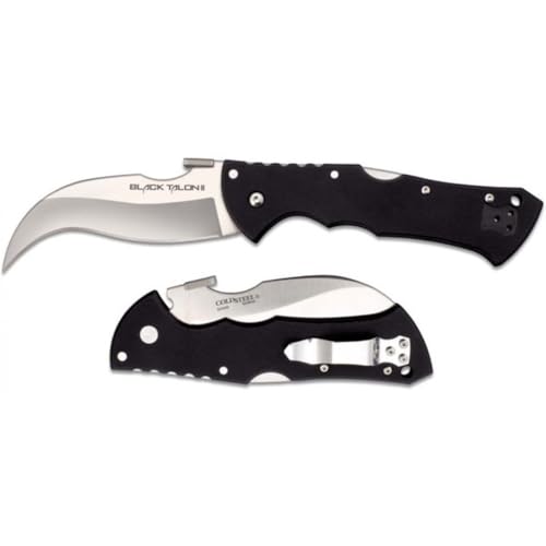 Cold Steel Black Talon II 4" S35VN Hoja lisa 5.5" Mango G-10 Plegable táctico