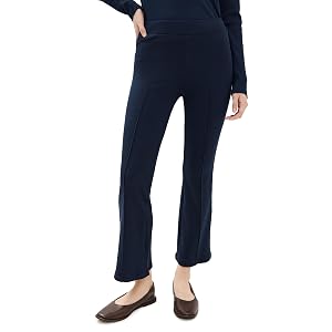 DONNI. Pantalones acampanados The Rib Kick para mujer, azul marino, M