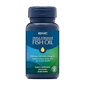 Suplemento Omega 3 de aceite de pescado de triple potencia GNC, 1000 mg de EPA y DHA, lo respalda