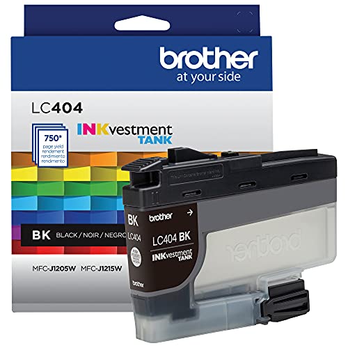 Cartucho de tinta Brother LC404BKYield negro con tanque de inversión, rendimiento de página -75