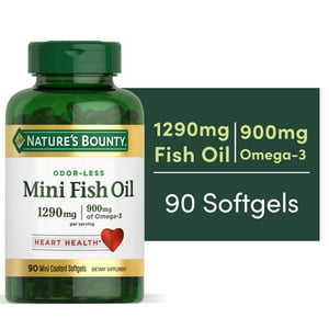 Nb Mini aceite de pescado inodoro tamaño 90 ct